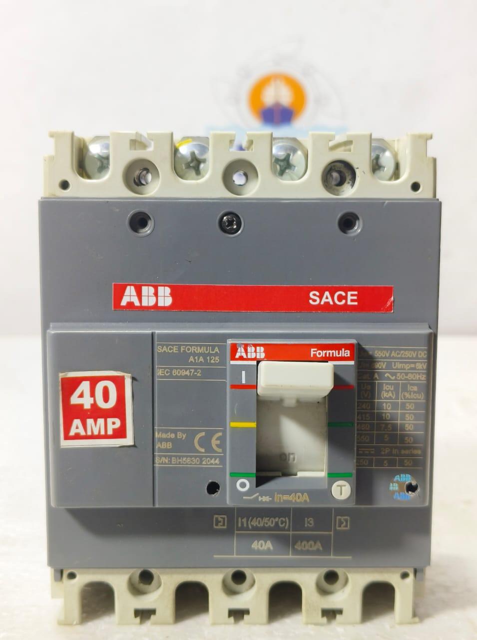 ABB SACE FORMULA A1A 125 40AMP CIRCUIT BREAKER MCCB 4 POLE