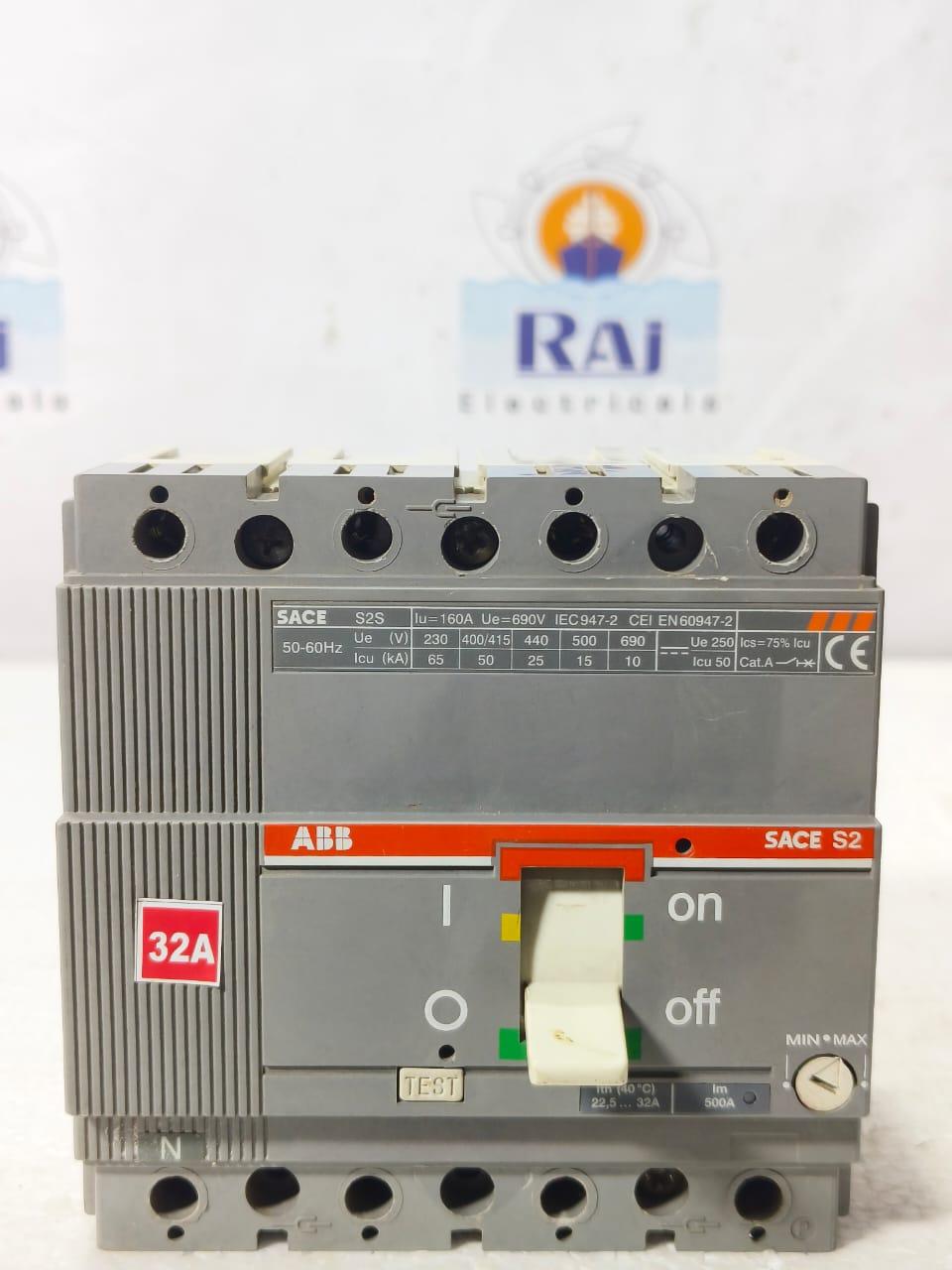 ABB SACE S2S 32AMP CIRCUIT BREAKER MCCB 4 POLE