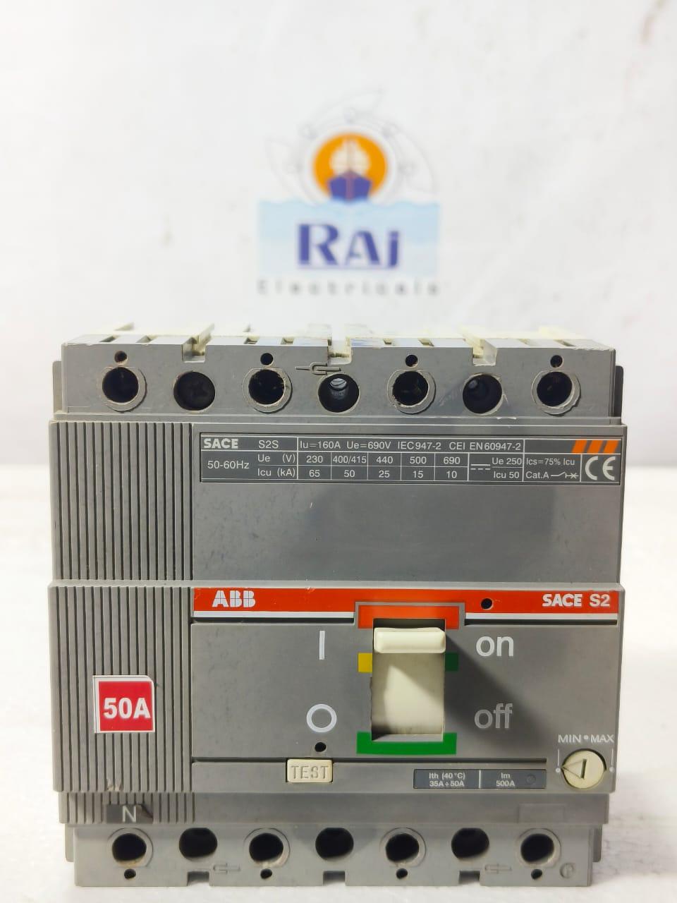 ABB SACE S2S 50AMP CIRCUIT BREAKER MCCB 4 POLE