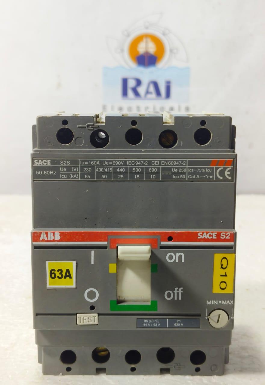 ABB SACE S2S 63AMP CIRCUIT BREAKER MCCB 3 POLE