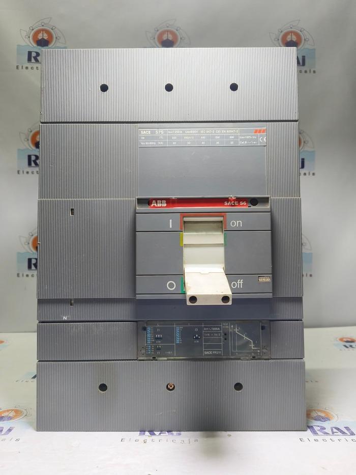 ABB SACE S7S MCCB 1000 Amp (4 poles) circuit breaker, 50kA at 400/415V