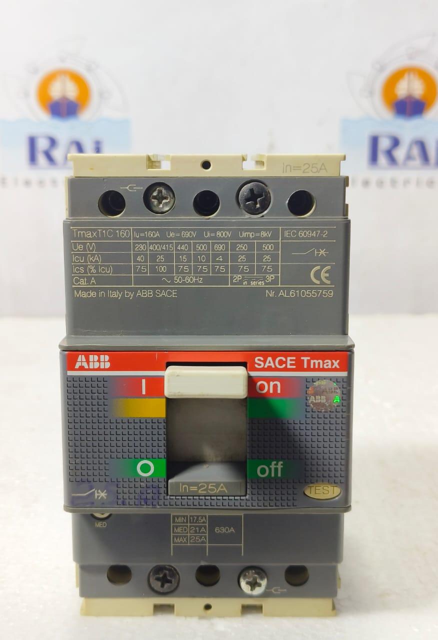 ABB TMAX T1C 160 25AMP CIRCUIT BREAKER MCCB 3 POLE