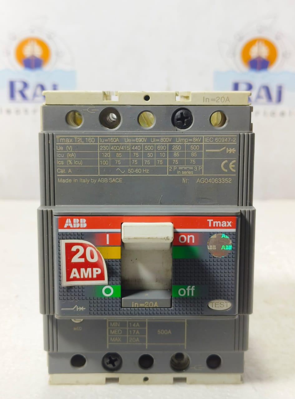 ABB TMAX T2L 160 20AMP CIRCUIT BREAKER MCCB 3 POLE