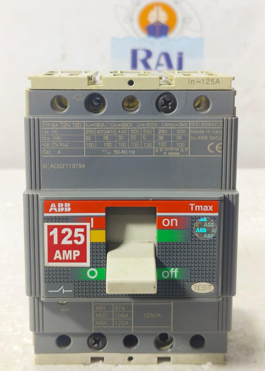 ABB Tmax T2N 160 125AMP CIRCUIT BREAKER MCCB 3 POLE