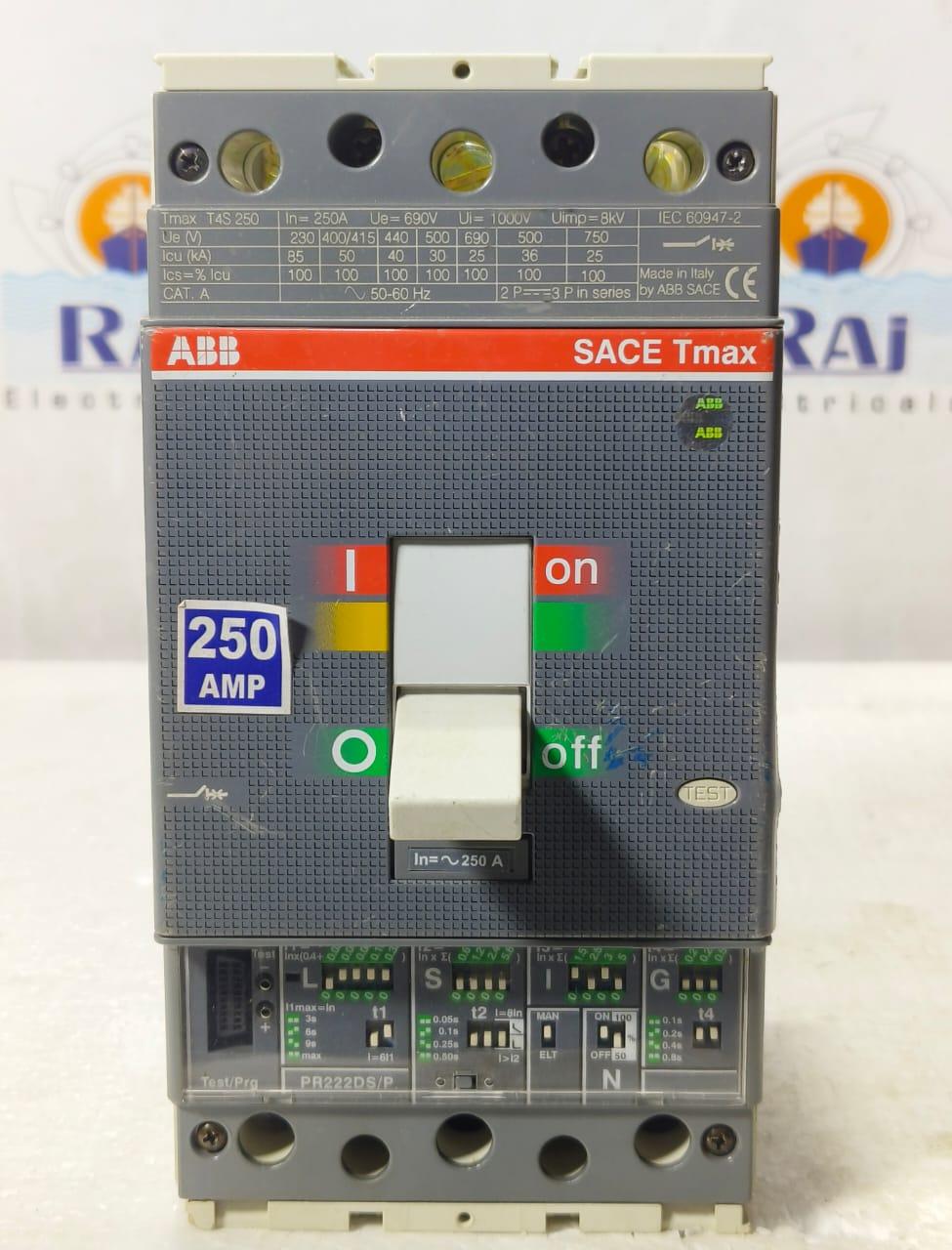 ABB TMAX T4S 250 250AMP CIRCUIT BREAKER MCCB 3 POLE