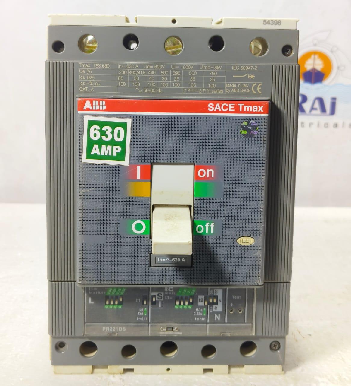 ABB TMAX T5S 630 630AMP CIRCUIT BREAKER MCCB 3 POLE 