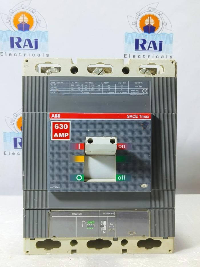 ABB TMAX T6N 630 630A Aux. 3A 400VAC 3POLE CIRCUIT BREAKER MCCB