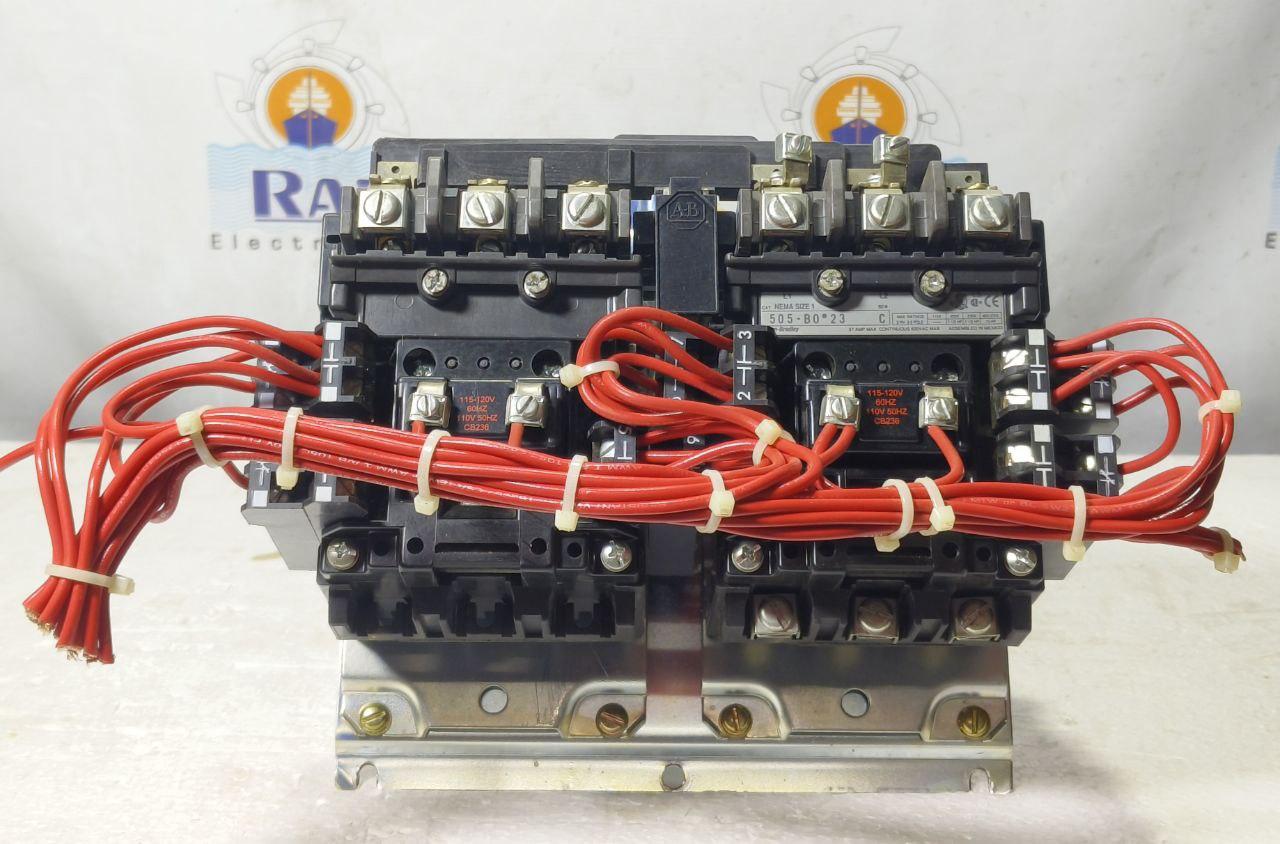 ALLEN BRADLEY 505-B0*23 SER C REVERSING CONTACTOR 110-120V 50/60Hz 505B023
