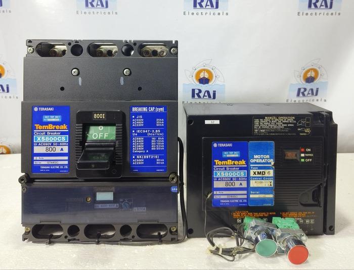 TERASAKI XS800CS TEMBREAK XMD 6 MOTOR OPERATOR 800A 690V AC 